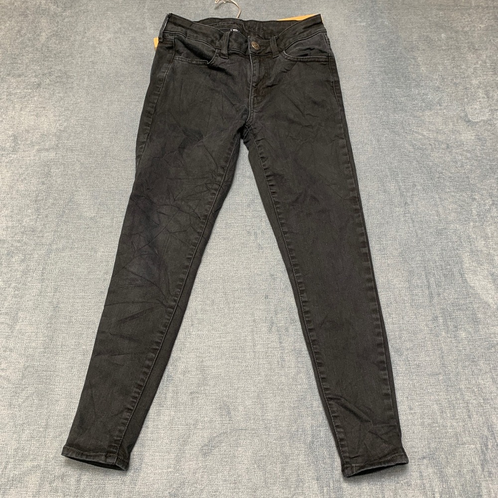 American Eagle Outfitters Jegging Jeans Womens 4 Short Black Next Level Stretch